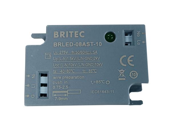 BRLED-08AST-10 Surge Protector Device For Lighting 10kA Led Street Light ELECTROSTACTIC PROTECTOR LED LIGHTING SYSTEM