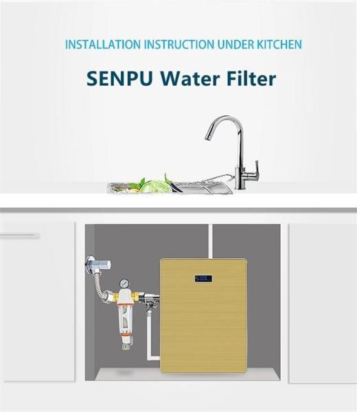 SS316L Household Water Purifier Washable Flushable Sediment Water Filter 40 Microns