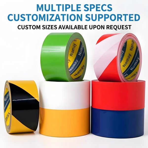 Heavy Duty Abrasion Resistant PET Floor Marking Tape Waterproof Oil-proof No Residue After Peeling for Factory Safety