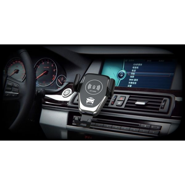 Cell Phone Holder Wireless Car Charger Automatic Clamping Fast Charging 10 Watt