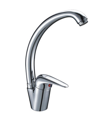 Single Hole Kitchen Sink Water Faucet , Contemporary Brass Kitchen Mixer Tap