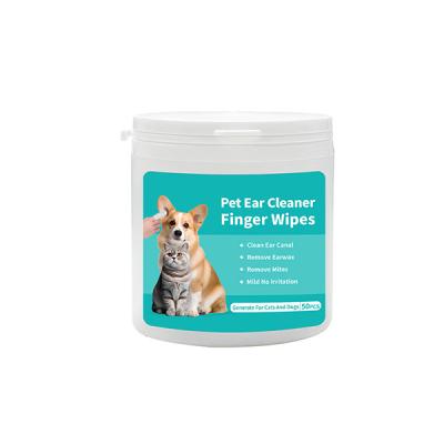 Customized Unscented Clean Ear Finger Pads For Dogs Cats 50 PCS