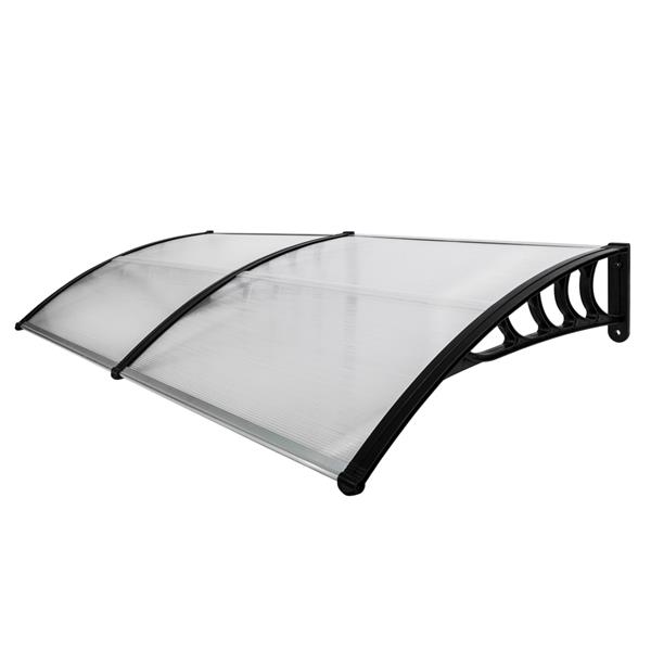 Soundproof 200x100 Canopy Rain Cover , Polycarbonate Porch Canopy Black Holder
