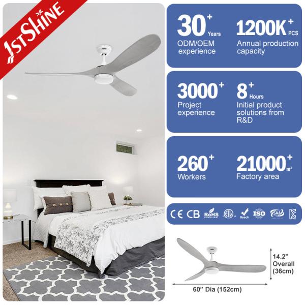 Ventilateur de plafond décoratif 1stshine avec lumière LED et contrôle Wi-Fi intelligent