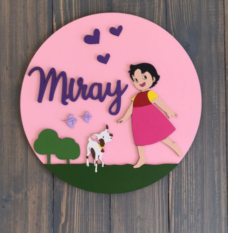 Nom Signe Chambre pour enfants Décoration de porte Safari Animal Nursery Lumière murale Nursery Lighting Chambre pour enfants Décoration de chambre Lamp Lamp pour les enfants