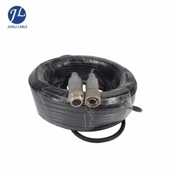 Waterproof IP67 6 Pin Mini Din Male To  Female Camera Cable With Gold Plated Connector
