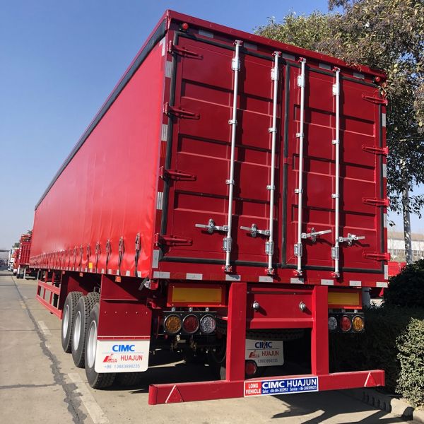 Truck Mechanical Suspension 40ft Curtain Side Semi Trailer for Loading and Unloading