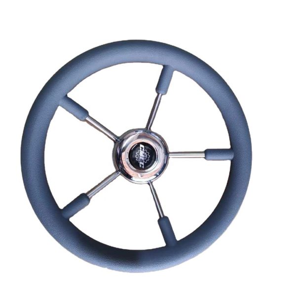Stainless Steel 316ss Marine Boat Steering Wheels , 13.5 Inches Foam Steering Wheel
