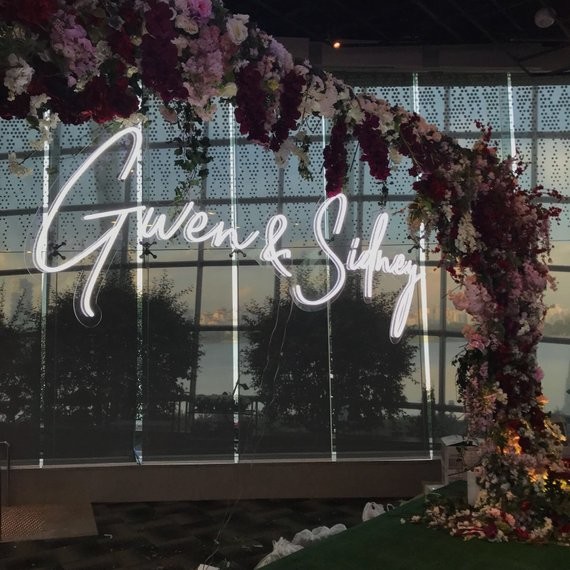 Outdoor Acrylic 12V Neon Sign Letters Custom LED Neon Sign Wedding Decoration