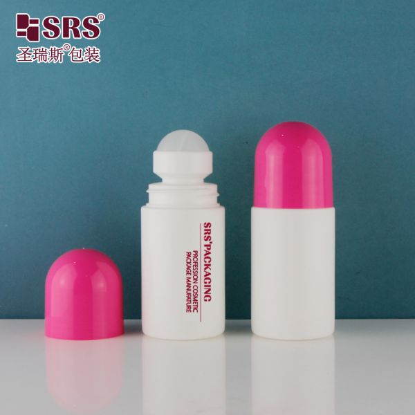 60ml 2 oz Custom Color PP PCR Eco-friendly Plastic Bottle Deodorant Roll on Packaging