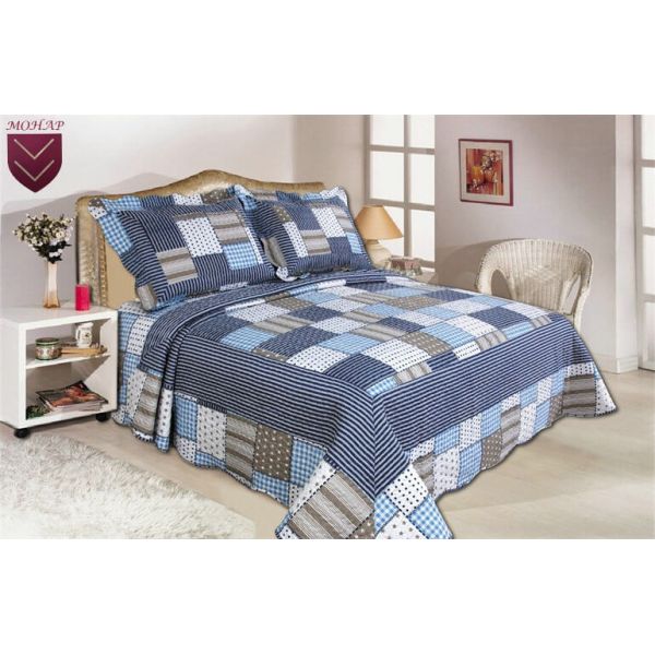 Microfiber Material Home Bed Quilts Oblong Shape For Bedroom Decoration