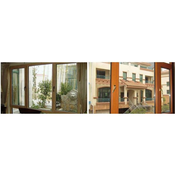 Madera revestida gruesa doble Windows EPDM del vidrio 90m m Alu para los chalets