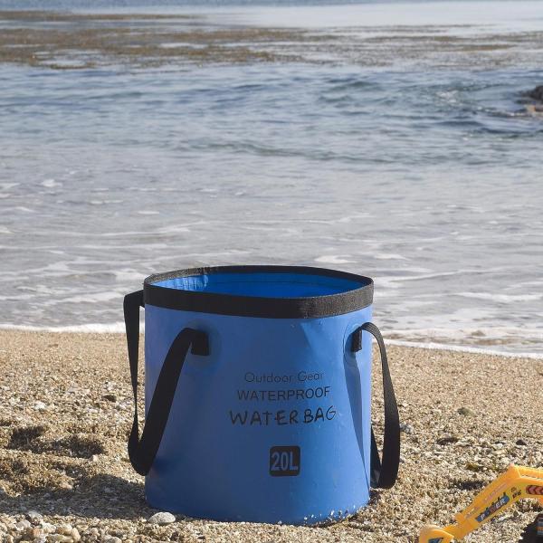 Collapsible Bucket 5.3 Gallon Portable Camping Outdoor Buckets Water Container Basin Foldable for Hiking Travel