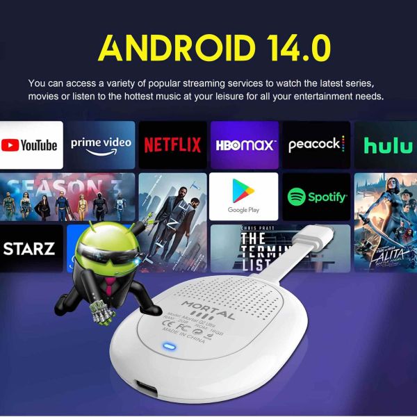 Wireless Android TV Box 4k Allwinner H313 Quad Core Tv Stick 1920x1080 Resolution