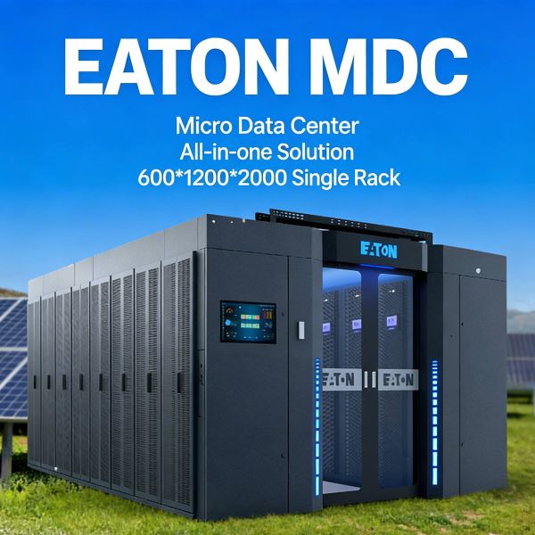 EATON Scalable ICube Low Latency Micro Data Center with Three Phase Power and Lithium Battery Backup