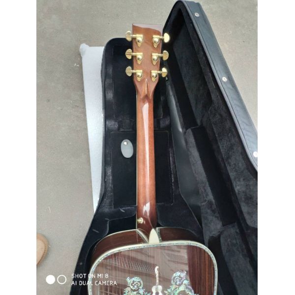Aaaa All Real Abalone Super Deluxe Wood D45L Acoustic Guitar Customized Logo Is Available