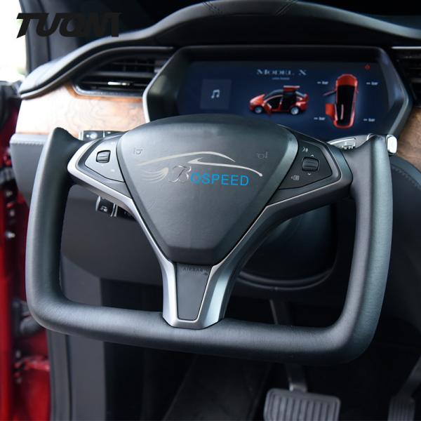 Plain Weave Black Tesla Carbon Fiber Steering Wheel Model 3 X Y S