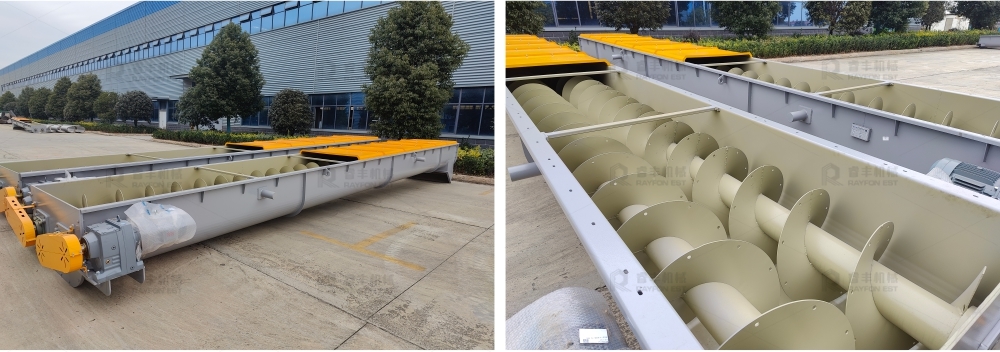 Double Screw Automatic Feeding Machine Forced Feeder Safety For Plastic Recycling