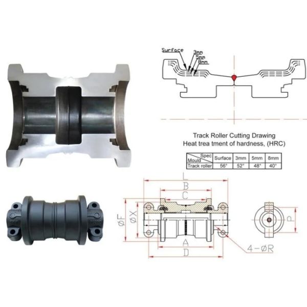 Kobelco Undercarriage Excavator Parts Sk200-5 SK200 SK200-3 Carrier Roller