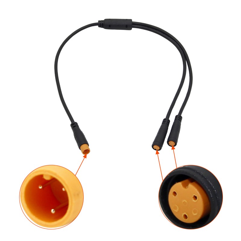 5 Pin Waterproof Connector with IP66 Rating Copper Contact for 12V Electric Bike Applications