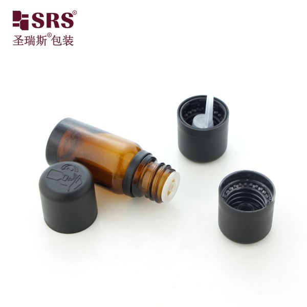 Hair Care Essence Liquid Empty Bottles With Child Proof Cap Glass Essential Oil Bottle