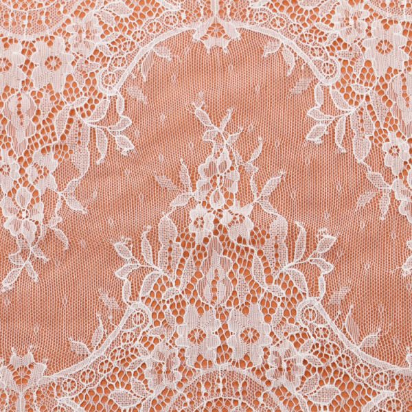 2017 New Fashion Ivory /Black  Eyelash Lace Edge Double Side 46CM