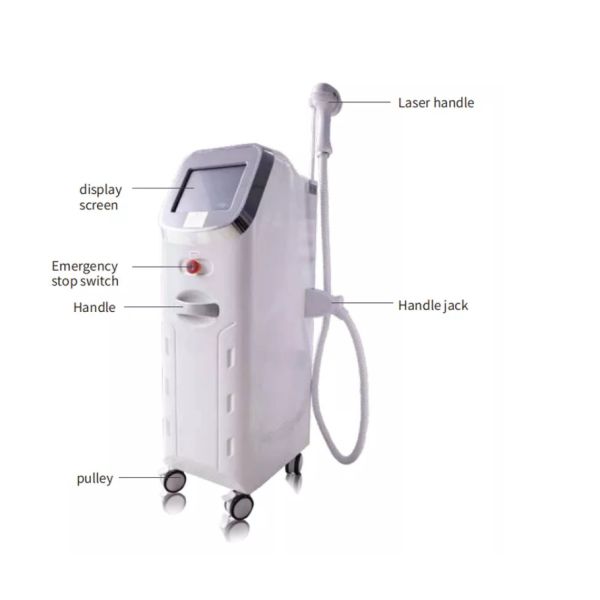 Beauty 808nm Diode Laser Hair Removal Machine Triple Wavelength Silver Edge 400W