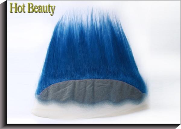 Dark Blue Human Hair Virgin Lace Frontal 16 AAAA Grade 70g-80g / Piece