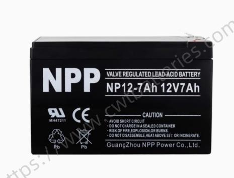 NP12-7 VRLA Battery 12V 7Ah Sealed Lead Acid Rechargeable Battery for Small UPS Solar Power IOT Kids Car Outdoor Camper