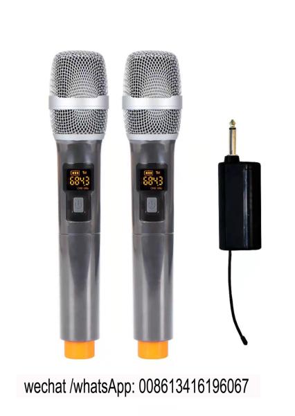 U2 / UHF professional teaching wireless microphone/  20 channel /rechargeable battery 18650/volume control on handheld