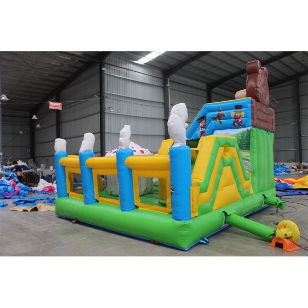 Outdoor Fun Unisex Commercial Pvc Inflatable Bounce House Jumper with Slide Combo