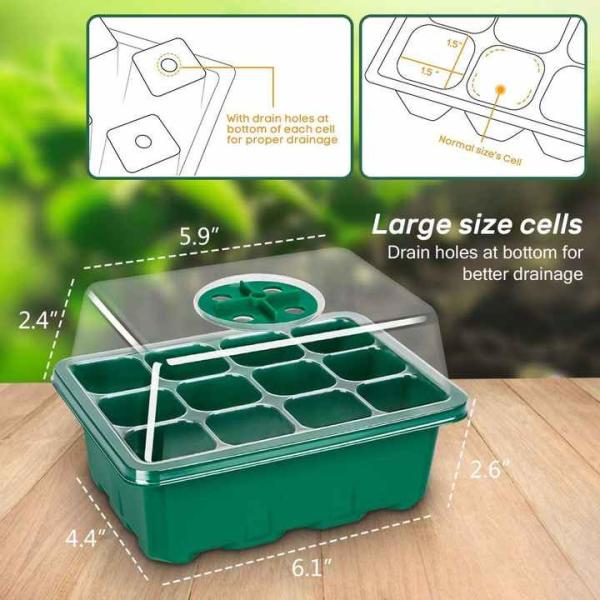 Wholesale Plastic Cell Plant Seed Trays Propagatorkit Germination Tray Seedling Starter Nursery Tray With Lid
