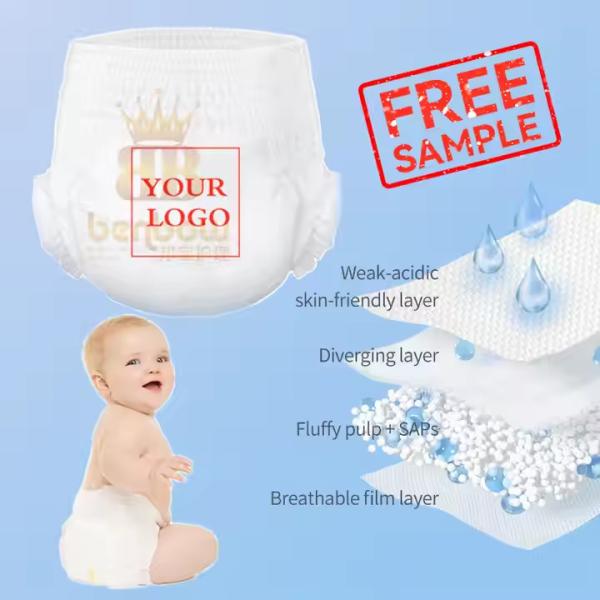 Disposable Baby Pant Diapers with A Grade Absorbency and Customizable Features