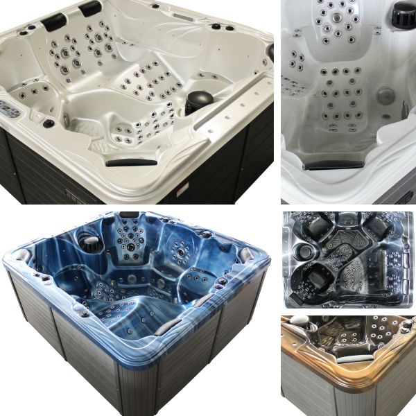 Xleisure 7803s 6 Persons Outdoor Acrylic Spa Swim Hot Tub with Balboa System Modern European Design Freestanding