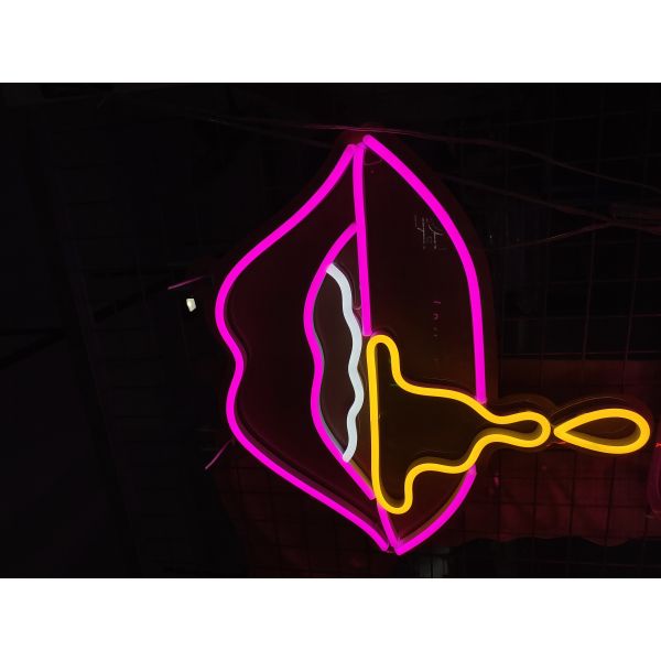 Vasten Lip Mouth  Custom Neon Signs  cafe drawing room neon lighting