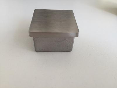 Tampões de extremidade de aço inoxidável customizáveis para trilhos de aço inoxidável quadrados