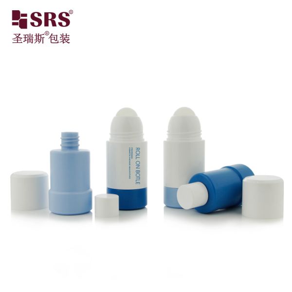 Customized Plastic Roll On Bottle 50ml With Screw On Closure
