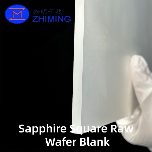 Sapphire Square Raw Wafer Blank for Optical, Semiconductor, and High-Temperature Applications