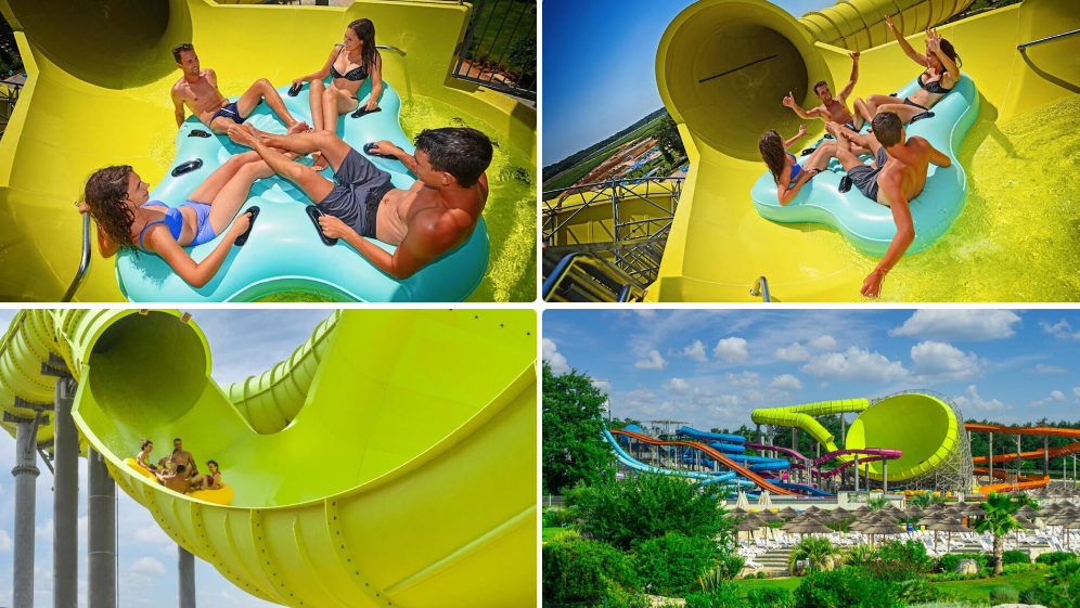 14m/s Max Speed Water Amusement Park Equipment Aqua Water Slide 304 Stainless Steel