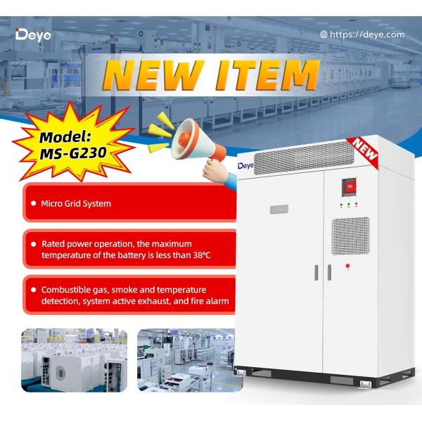 Deye MS-G230 All-in-One Home Energy Storage Solution Container Lithium Battery Cabinet with Lithium Battery