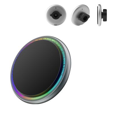 Chargeur sans fil Magsafe élégant et élégant Porteur de téléphone pour voiture avec une forte aspiration magnétique et une lumière personnalisable