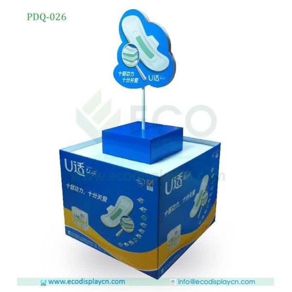 Custom Point Of Purchase Corrugated Cardbaord Pallet Display For Supermarket