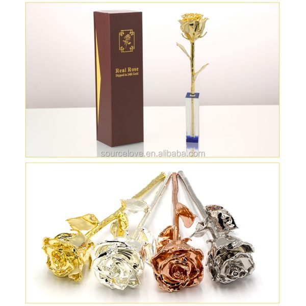 2023 Gold Dipped Rose With High Quality Gift Box Forever Gold Rose for Mother's Day Gift, Valentine's Day  and Christmas Gift