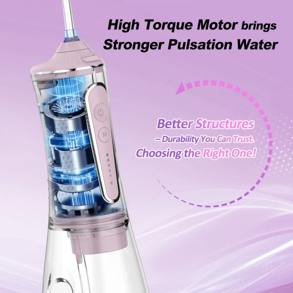 5 Cleaning Modes Electric Water Flosser Dental Irrigator 400ml Ipx7 Portable