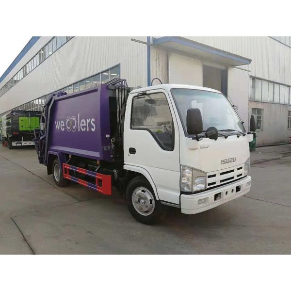 Arrière de compression de camion de compacteur de déchets d'individu chargeant