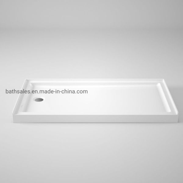 Canada Market Rectangular Acrylic Shower Tray 60X32 prime prime with Left Waste Hole