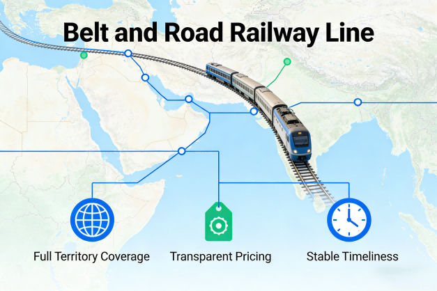 Safe International Rail Freight Forwarding Full Territory Coverage Railway Transport Services
