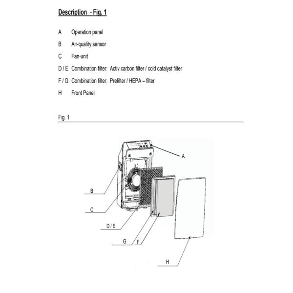 302*205*520mm 210m3/H 25m2 Wifi Enabled Air Purifier