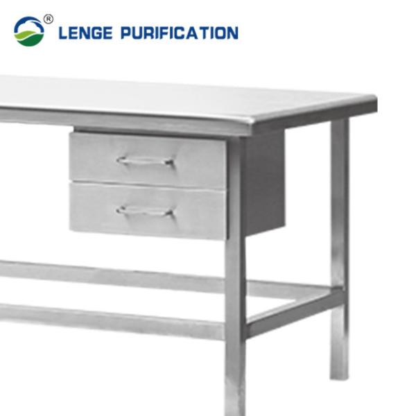 Hospital Stainless Steel Furnishing 1400mm X 800mm X 800mm Fully Welding Stainless Steel Table With Drawer