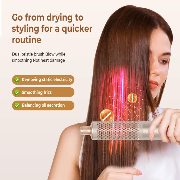 Cold 4 Gear 8 in 1 Hair Styler 110 000 RPM Speed Negative Ionic Hair Dryer Automatic Curling Iron Volumizer Straightener